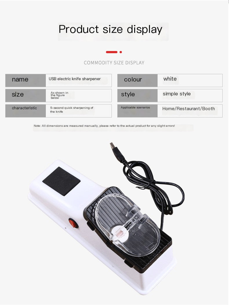 Portable Electric Knife Sharpener – USB & Power Cord Blade Sharpening Machine