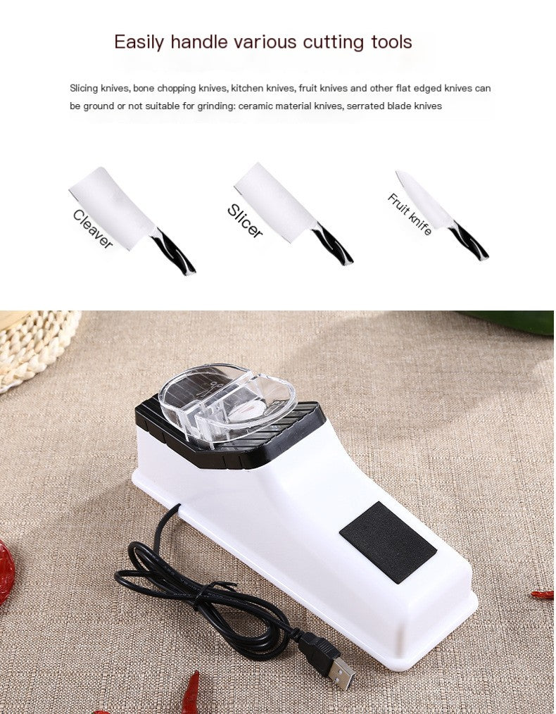 Portable Electric Knife Sharpener – USB & Power Cord Blade Sharpening Machine