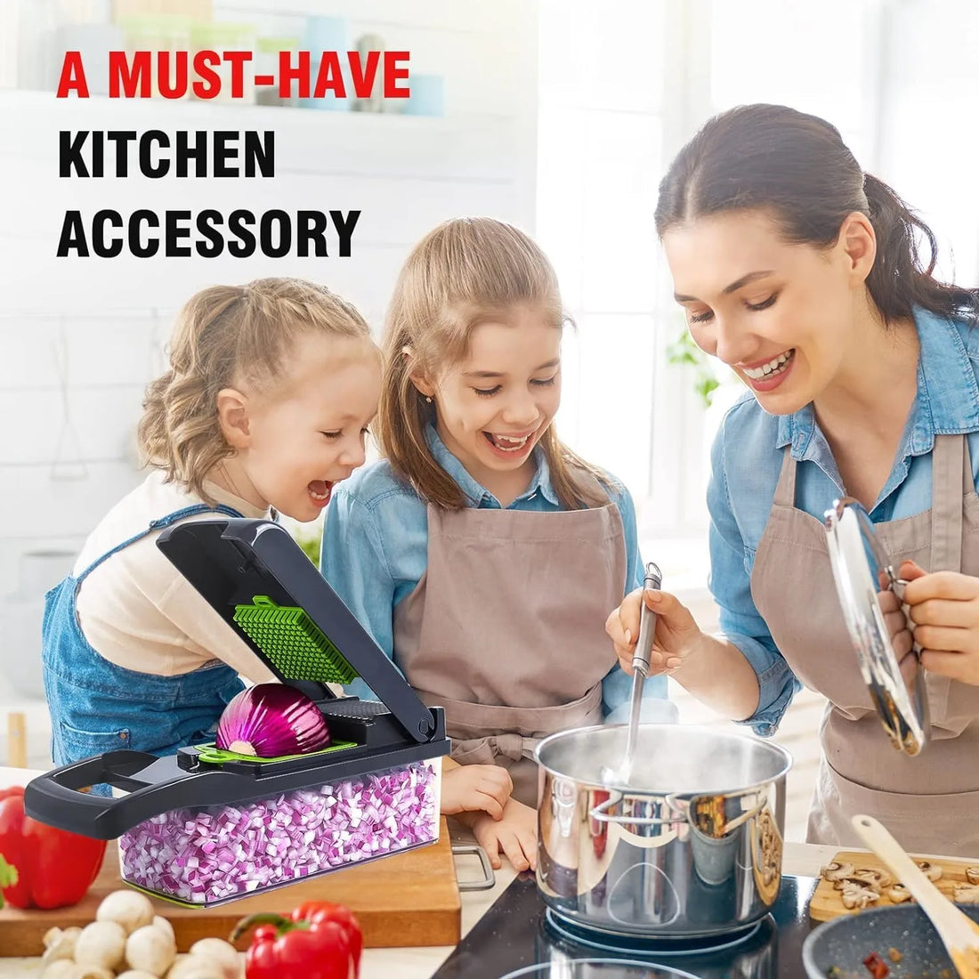 Premium 16 in 1 Multifunctional Vegetable Chopper & Slicer with Storage Container