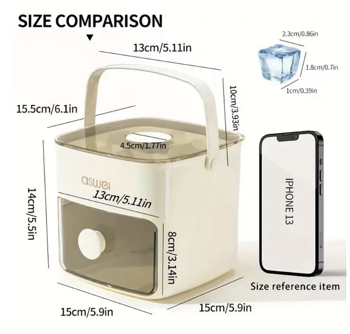 Large Ice Cube Mold Tray – 48 Grid Double Layer Ice Maker (1L Capacity)