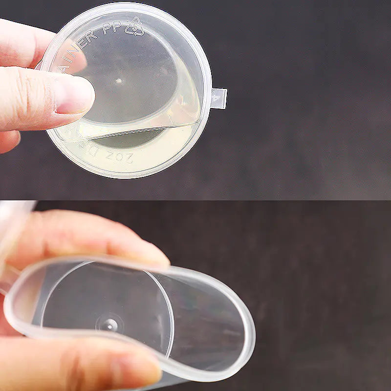 25ml Disposable Sauce Containers – 100pcs Plastic Condiment Cups with Lids
