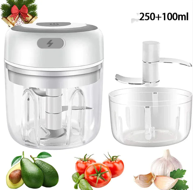 Electric Mini Garlic Chopper 100ML – Portable Wireless Food Grinder (30W)