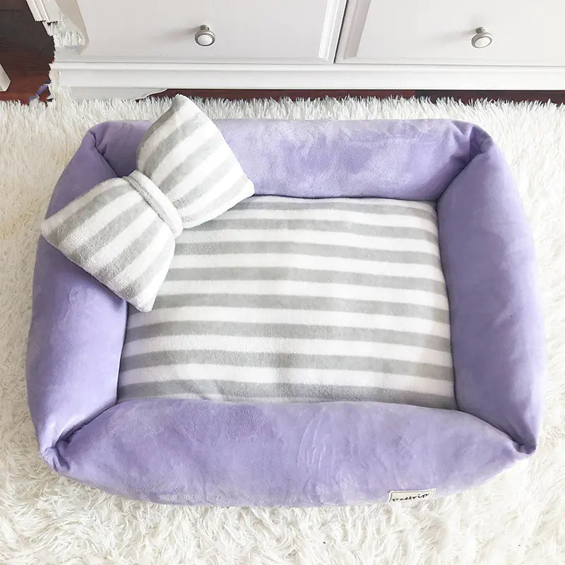 Washable Velvet Pet Nest with Removable Cover