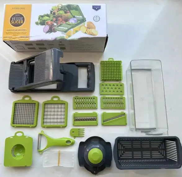 Premium 16 in 1 Multifunctional Vegetable Chopper & Slicer with Storage Container