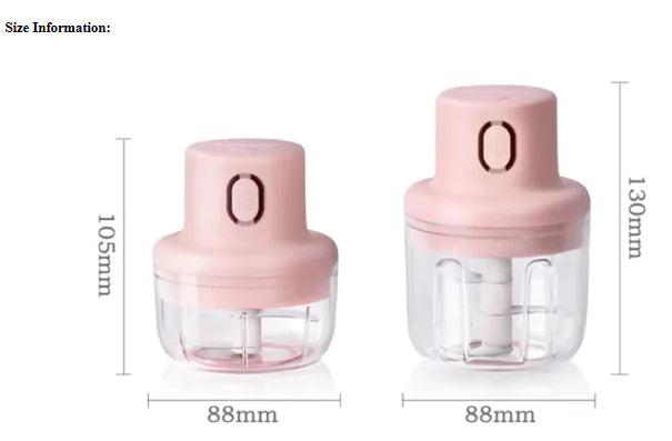 Wireless 250ml Electric Garlic Chopper – Portable Mini Food Processor