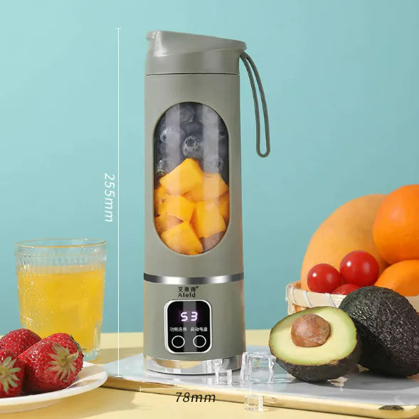 Portable Smoothie Blender Bottle – Rechargeable Mini Juicer for Travel & Gym