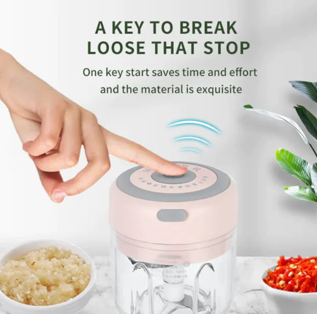 Electric Mini Garlic Chopper 100ML – Portable Wireless Food Grinder (30W)
