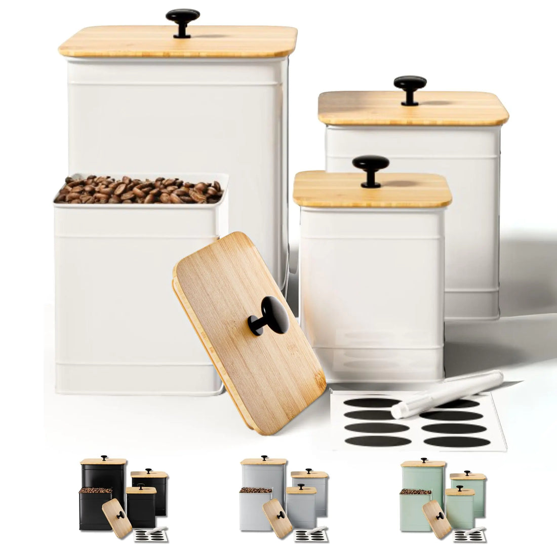 Kitchen Canisters for Counter top Set of 4